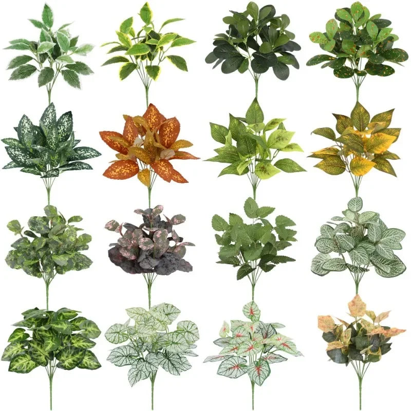 VERDIVA Kunstpflanze Dieffenbachia | Tropisches Deko-Blatt aus Seide | Pflegeleichte Deko für Tisch, Regal & Wohnzimmer