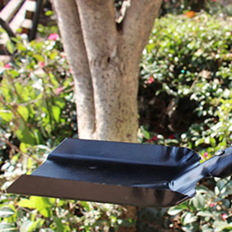 Kamin-Schaufel FLAMMAFIX | Robustes Eisen mit Holzgriff | Für Kamin, Grill & Ofen | 38–45 cm