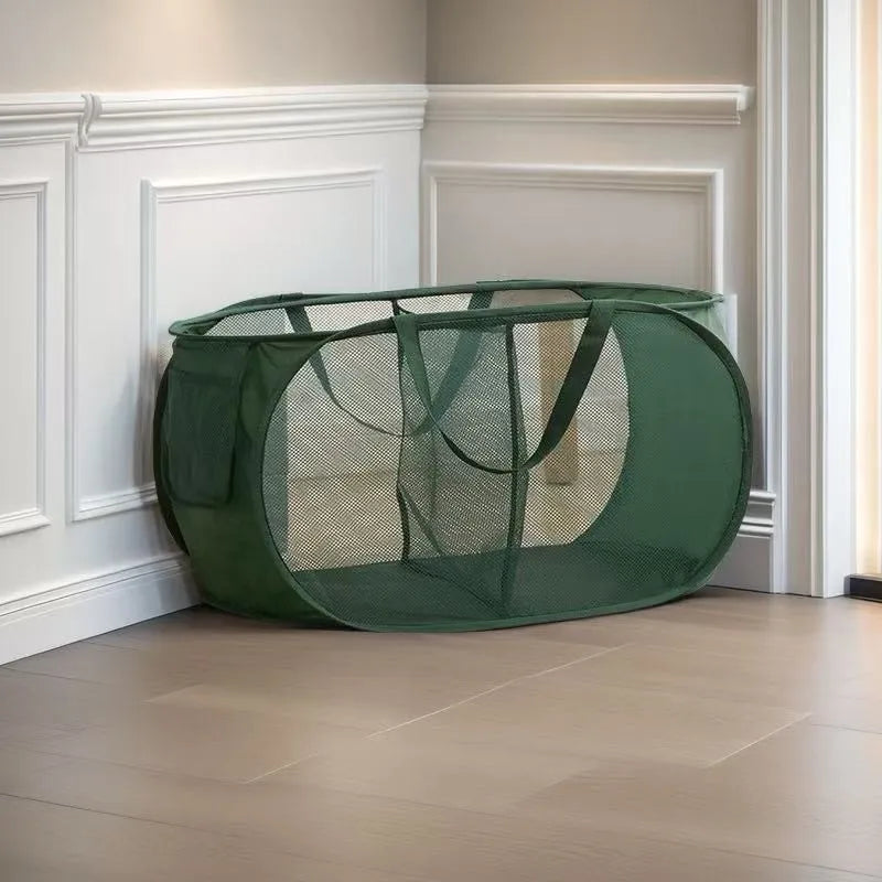 Wäschekorb Faltix | Pop-Up Design | Mit Seitentasche & Verstärktem Rahmen | Einzeln oder mit Doppeltrennung