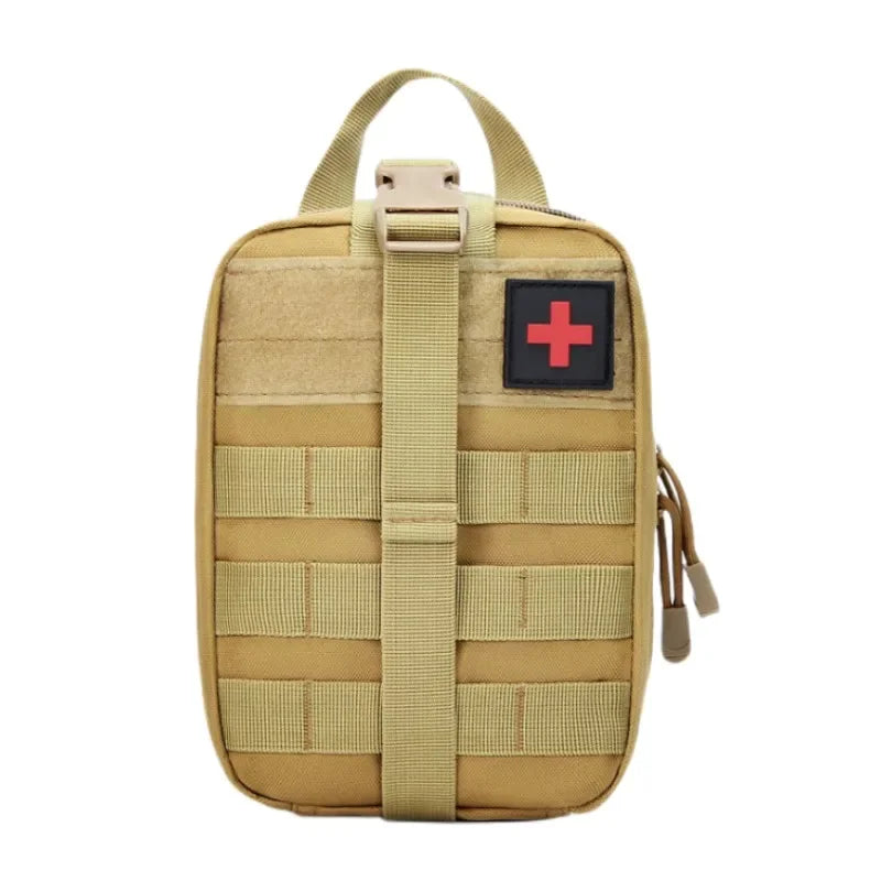 RescuePro Gear Taktische Erste-Hilfe-Tasche | Outdoor Survival & Notfall-Set | MOLLE-kompatibel | Größe L: 15 × 11 × 21 cm