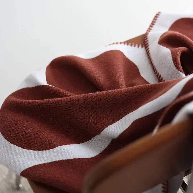 NordLuxe | Jacquard Wohndecke | Imitiertes Kaschmir | Weich & Warm | Sofa-Überwurf & Bettdecke im Nordischen Stil