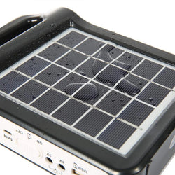 SunergyKit Tragbares Solar-Generator-Set | 15 W mit Akku & LED-Lampe | USB-Ladefunktion | Für Camping, Notbeleuchtung & Outdoor | 20,5 × 15 × 5 cm