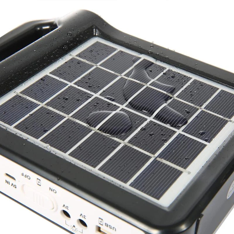 SunergyKit Tragbares Solar-Generator-Set | 15 W mit Akku & LED-Lampe | USB-Ladefunktion | Für Camping, Notbeleuchtung & Outdoor | 20,5 × 15 × 5 cm