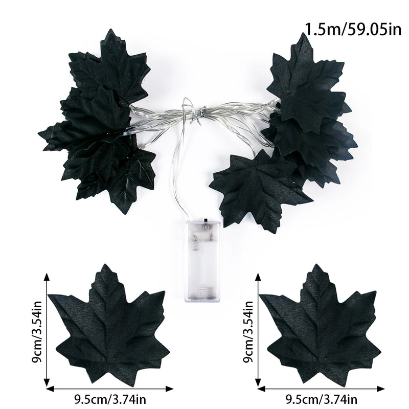 Herbst Lichterkette AutumnGlow | 1,5 m | Ahornblätter & Kürbis Deko | 5 LED Warmweiß