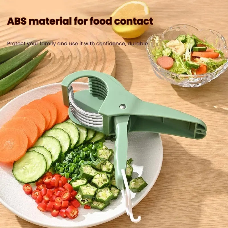 KüchenHeld Gemüseschneider Edelstahl | Multifunktionaler Hobel für Salat & Obst | Rutschfest & Spülmaschinengeeignet