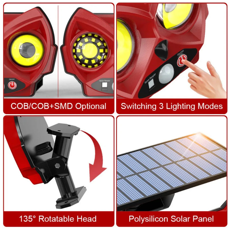 Soluvia Solar Wandleuchte Eule | Bewegungsmelder & 3 Lichtmodi | Wetterfest IP54 | Garten Deko