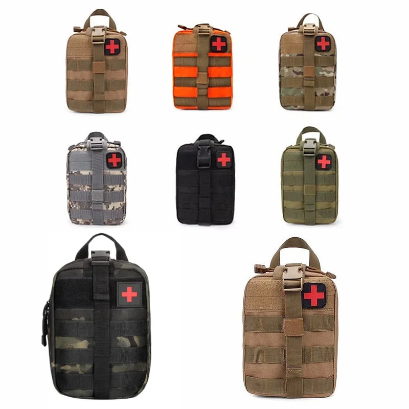RescuePro Gear Taktische Erste-Hilfe-Tasche | Outdoor Survival & Notfall-Set | MOLLE-kompatibel | Größe L: 15 × 11 × 21 cm