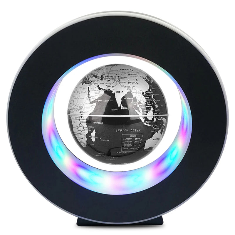 Schwebender Globus MagnoGlobe | Magnetische Levitation | LED-Beleuchtung | 17,5 × 17,5 × 4,5 cm | Geschenkidee