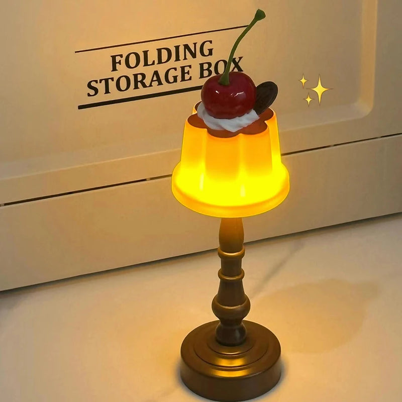 PuddiGlow Mini Nachtlicht Pudding-Design | Weiches Licht & Batteriebetrieb | Kindgerecht & Verspiel