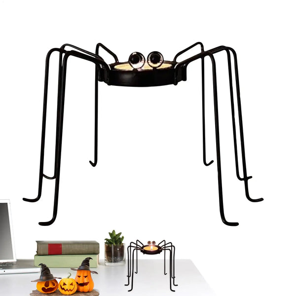 Arachnis | Halloween Spinnen-Kerzenhalter | Teelicht-Halter | 14×11 cm | Eisen