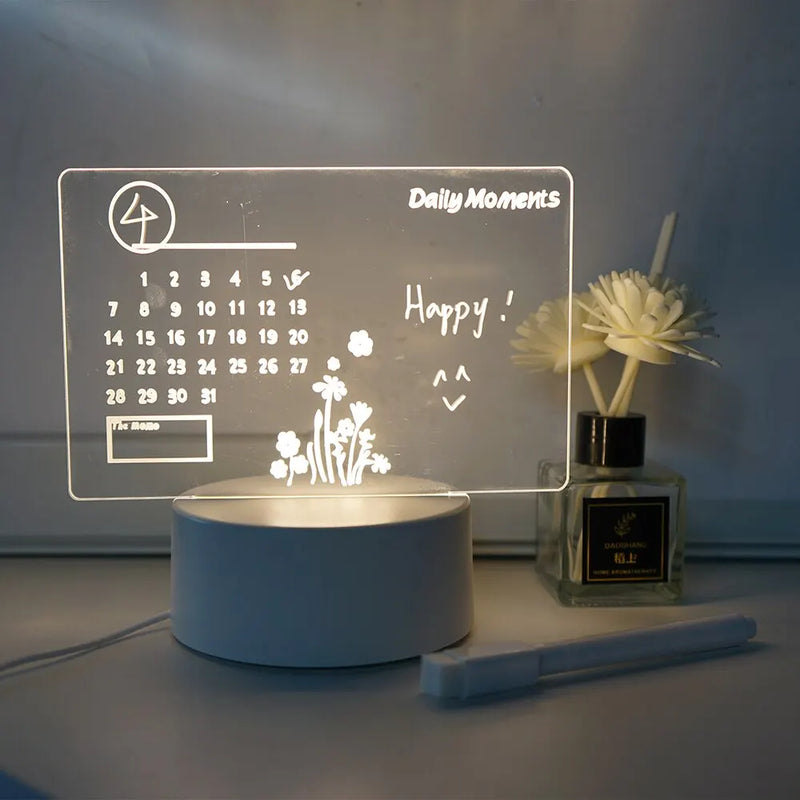GlowNote LED-Nachrichtentafel – Kreatives Nachtlicht mit Botschaftsfunktion & USB-Aufladung