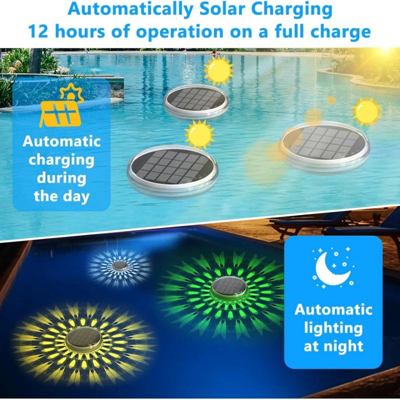 Solar-Poollicht LumiFloat RGB | Schwimmende LED-Leuchte mit Farbwechsel | IPX7 Wasserdicht | Für Pool, Whirlpool & Party