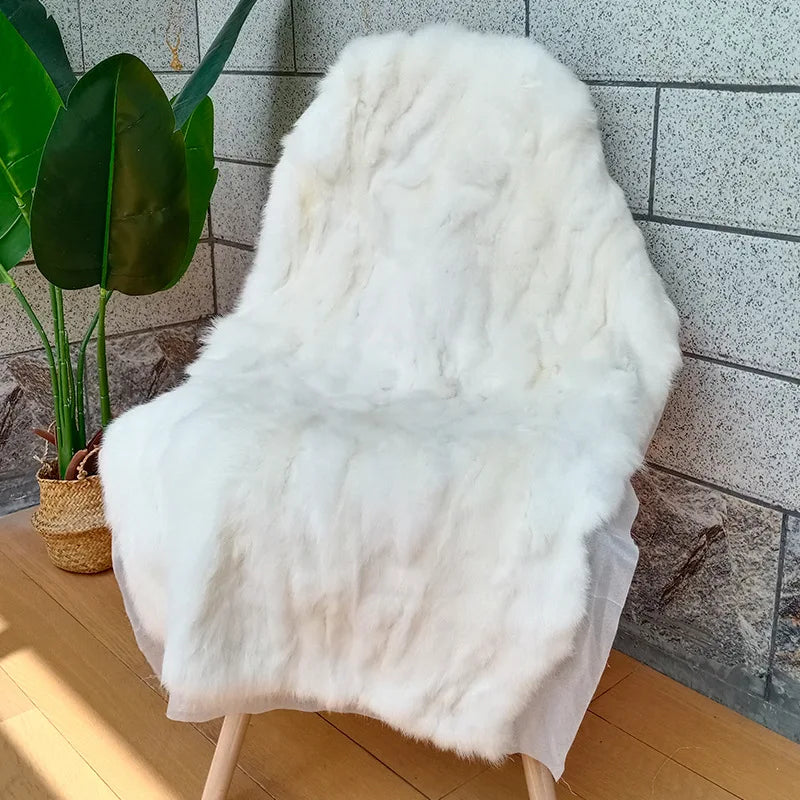 Echtfell Kaninchenfell | Weich & Naturbelassen | 100x50 cm | Handgefertigt
