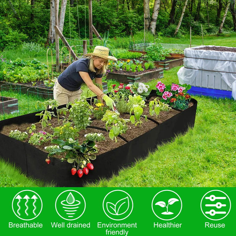 Pflanzsack FlextoGrow | Hochbeet aus Filz mit 4/8 Fächern | Tragbar & atmungsaktiv | Für Gemüse, Kräuter & Blumen