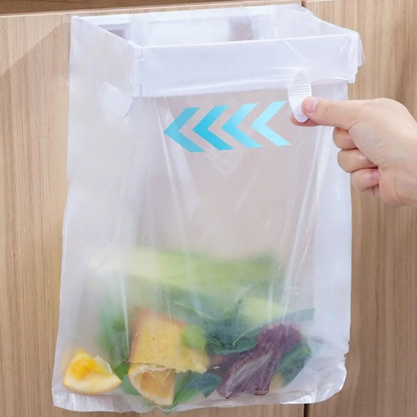 EcoFold Faltbarer Müllbeutelhalter | Kunststoff | Platzsparend & Stabil | 18,5×12,5×5,5 cm | Weiß/Grau