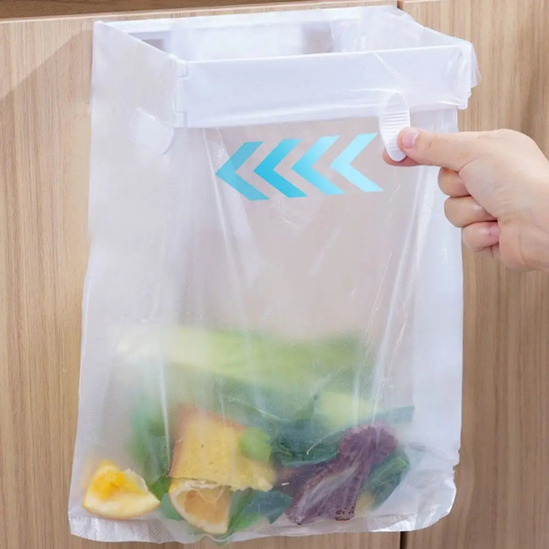 EcoFold Faltbarer Müllbeutelhalter | Kunststoff | Platzsparend & Stabil | 18,5×12,5×5,5 cm | Weiß/Grau