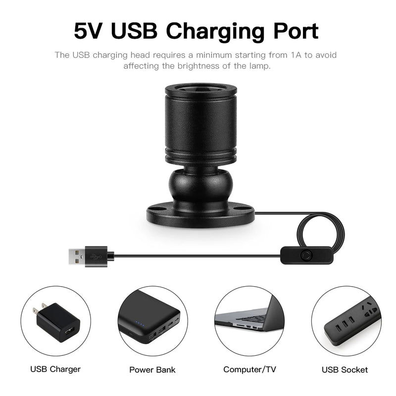 LumiSpot Mini USB LED-Spotlight | 1W Drehbar & Aufputzmontage | 5V Deckenstrahler für Vitrine, Regal & Theke
