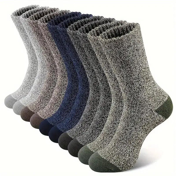 Merino-Wollsocken AlpTherm | 5 Paar | Extra Dick & Wärmend | Für Wandern & Winter | Unisex 38–46