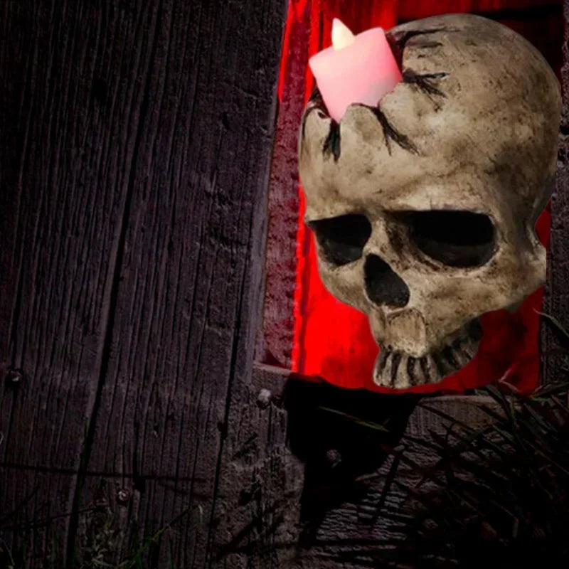Wand-Kerzenhalter SkullTorch | Schädel-Design | Gothic & Halloween Deko