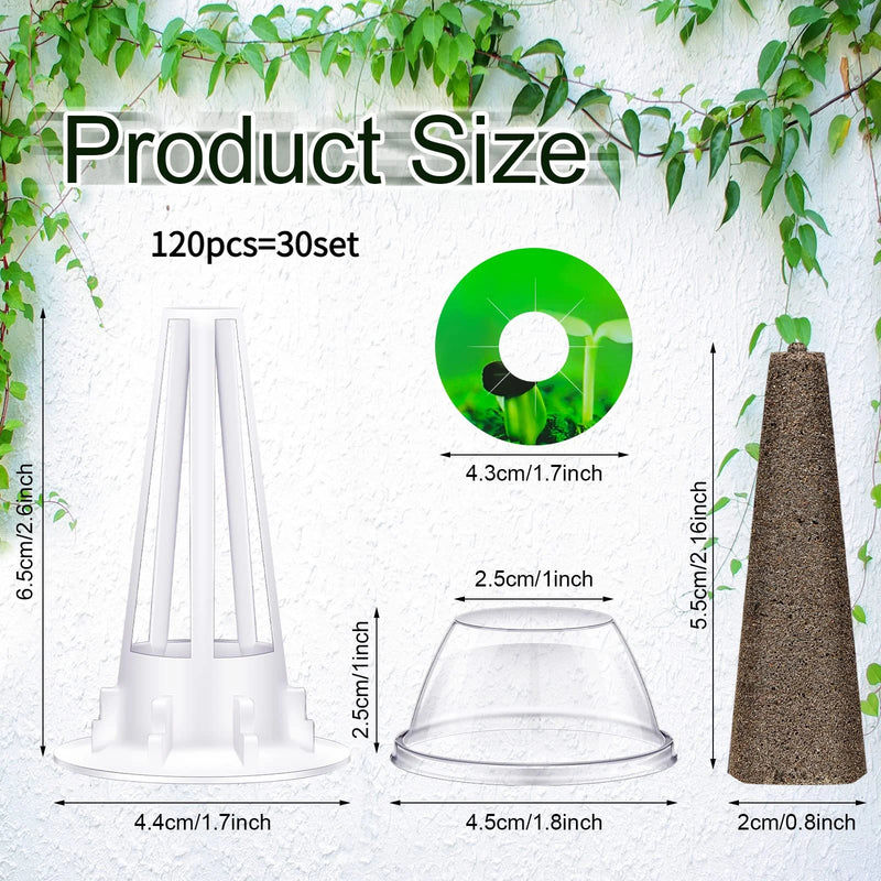 HydroLeaf Hydroponik Starter-Set 120-teilig | Mit Körbchen, Schwämmen & Abdeckungen | Für Indoor-Garten & Aufzucht