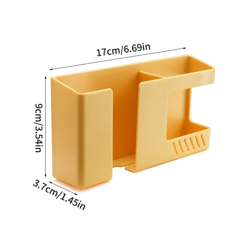 Orgalis Wandhalterung | Wandhalterung für Fernbedienung & Handy | Ohne Bohren | Mit Ladeöffnung | ABS Kunststoff