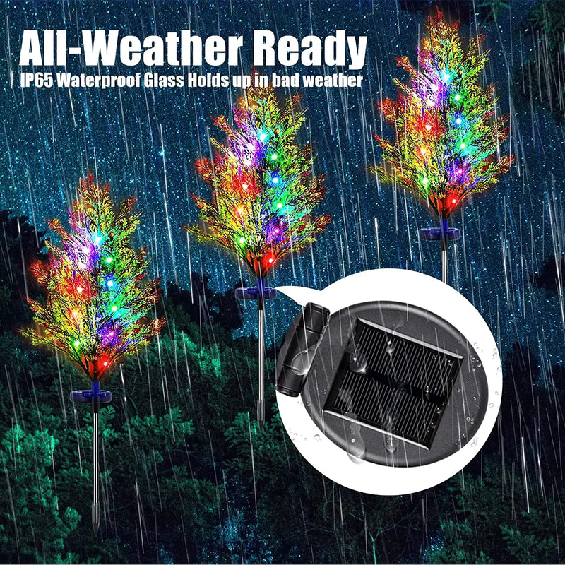 SolaroFest Pine | Solar Weihnachtsbaum Gartenleuchte | 74 cm | RGB LED | Wasserdicht IP65