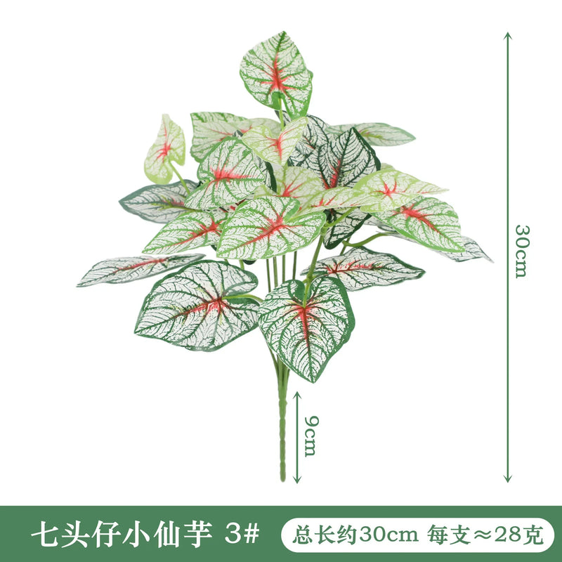 VERDIVA Kunstpflanze Dieffenbachia | Tropisches Deko-Blatt aus Seide | Pflegeleichte Deko für Tisch, Regal & Wohnzimmer