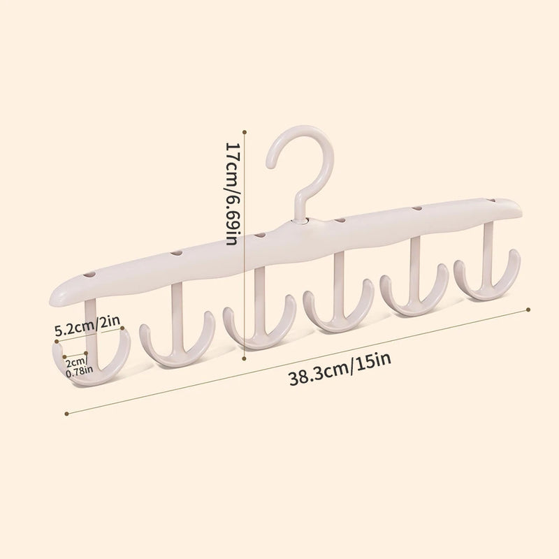 WaveEase Kleiderhaken-Set (2 Stück) | Wellenförmiger Multifunktions-Kleiderbügel | Nahtloser Aufhänger & Trockengurt | Platzsparend & Tragbar