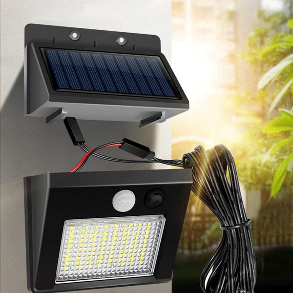 SOLARLUXX LED Gartenstrahler | 32/48 LEDs | IP65 Solarlampe mit 1200 mAh Akku | Wasserdicht & Automatisch – Für Zaun, Hof & Terrasse