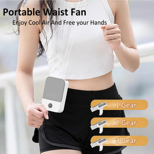 Ventixo AirGo Tragbarer Mini-Ventilator | 3-in-1 Hals- & Taillenventilator | 3 Geschwindigkeiten | Bladeless Design | USB-C Ladefunktion | 2000 mAh Akku