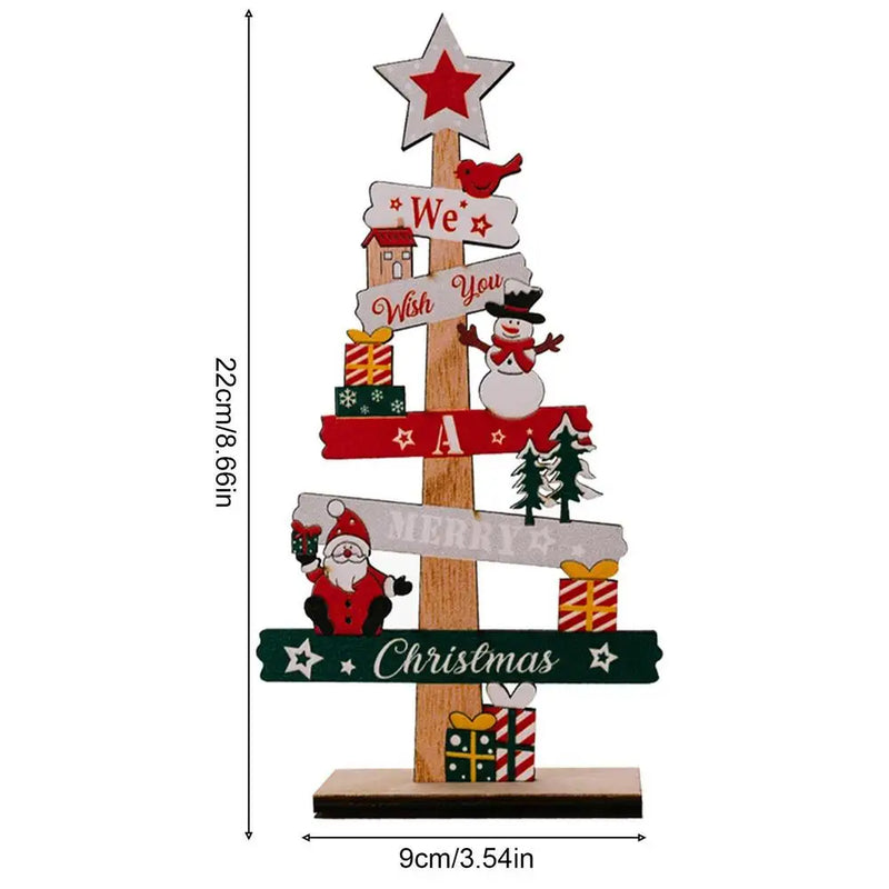 Holzdekoration MerryPine | Mini Weihnachtsbaum mit Santa Claus | DIY Tischdeko & Schild | Weihnachtsdeko 2025
