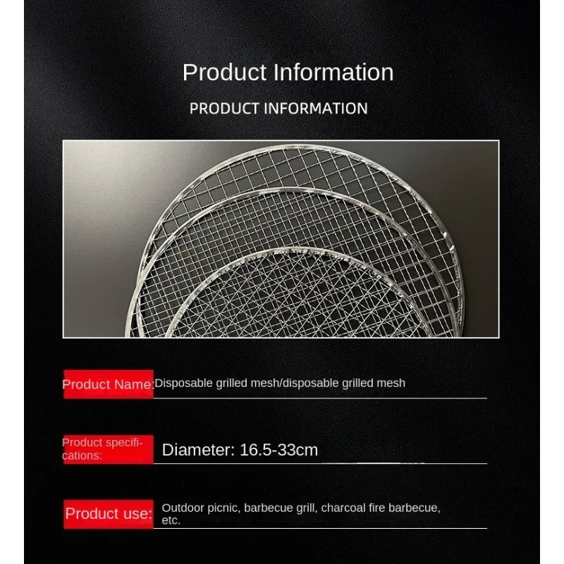 Grillinox BBQ Grillrost | Edelstahl Grillgitter für Camping & Küche | Rostfrei & Hitzebeständig | 30 x 25 cm