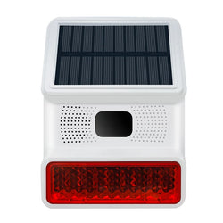 Solar-Außensirene Securon 433S | 433 MHz Funk-Alarmmodul mit Licht & Ton | Für GSM/WiFi Alarmsysteme | Solarbetrieben & wetterfest
