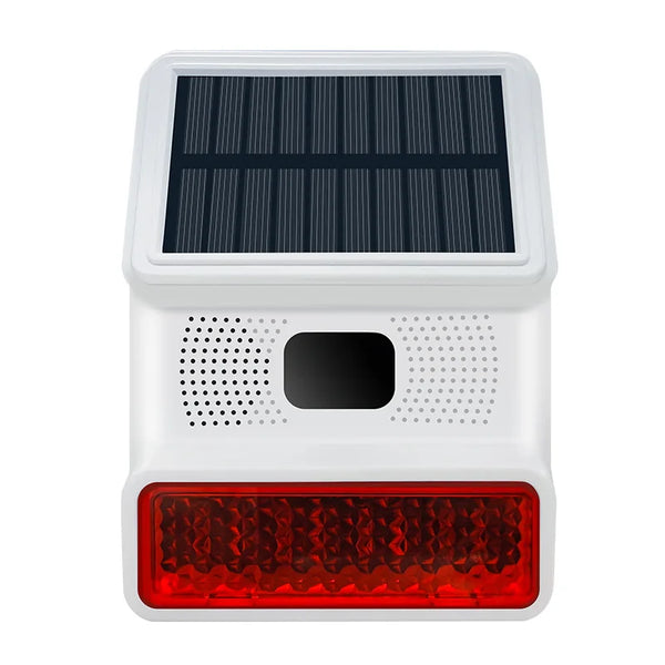 Solar-Außensirene Securon 433S | 433 MHz Funk-Alarmmodul mit Licht & Ton | Für GSM/WiFi Alarmsysteme | Solarbetrieben & wetterfest