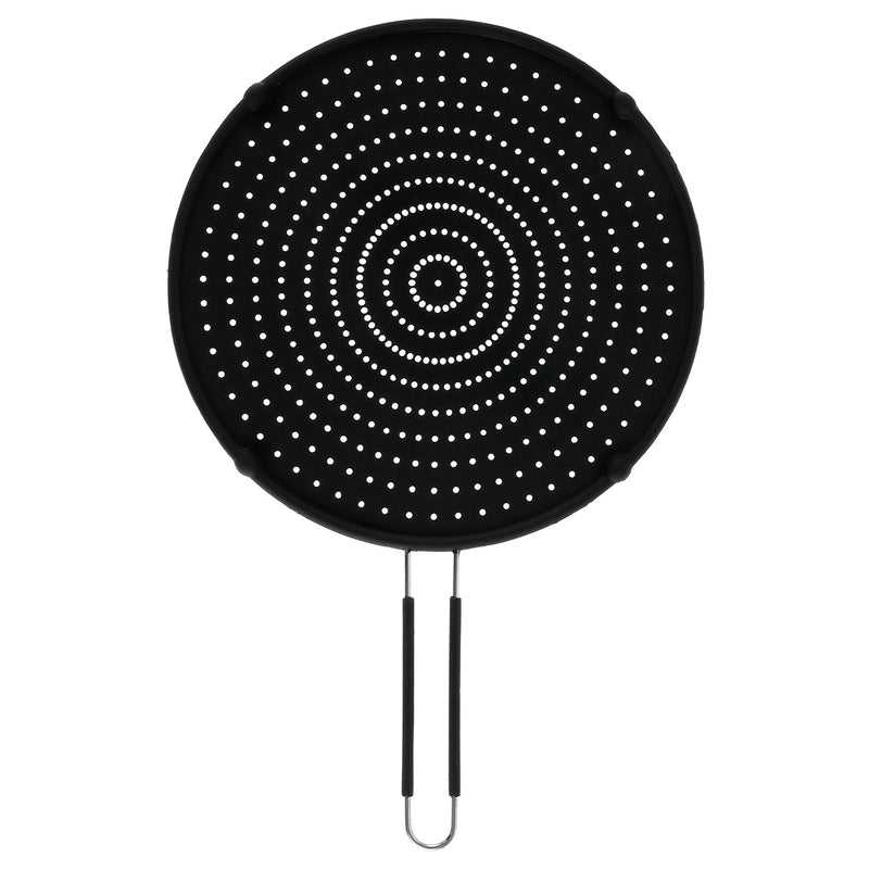 Spritzschutzdeckel CookSafe FlexGuard | Silikon & Edelstahl | Faltbarer Spritzschutz für Pfanne & Topf | 50×32 cm | Hitzebeständig & Spülmaschinenfest