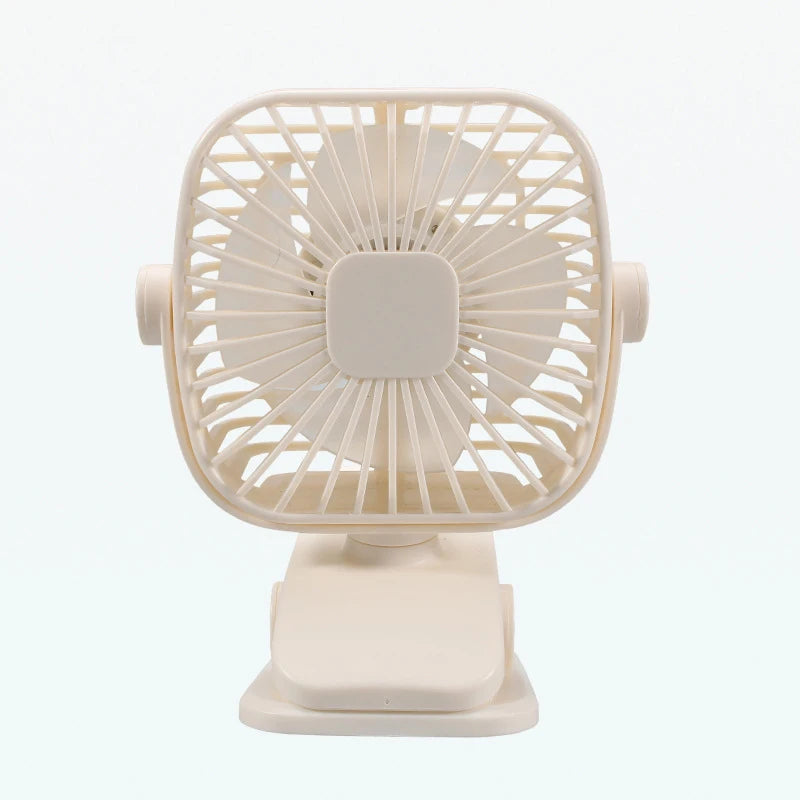 USB Mini-Ventilator SilentBreeze | Tragbar & Wiederaufladbar | Leise Tisch- & Clip-Lüfter für Schreibtisch & Bettgestell