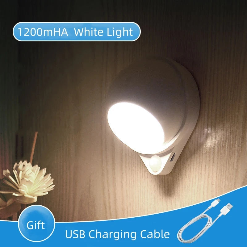 Intelligentes LED Nachtlicht GlowMate 360 | 360° Drehbar | Bewegungssensor | USB Wiederaufladbar