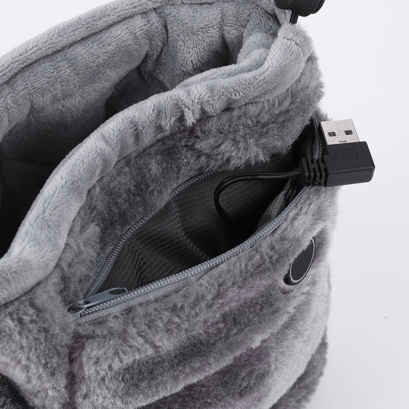 WarmFeet | USB-Heizpantoffeln | Plüschfutter | Elektrische Wärme für Damen & Herren