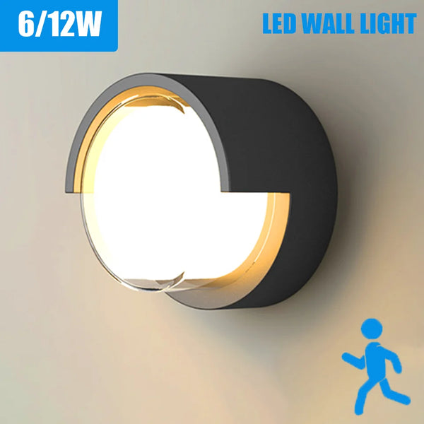LED Wandleuchte LumoGuard | Mit Radar-Bewegungssensor | 6W/12W | Warm- & Kaltweiß | IP66 Wasserdicht