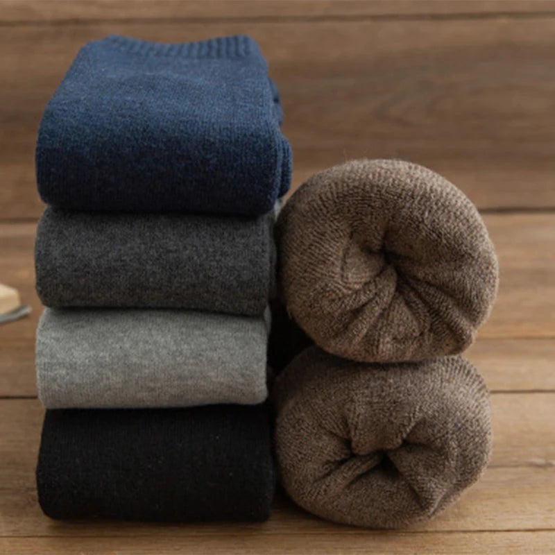 ThermoFlex Pro | 3 Paar Herren Winter Kompressionsstrümpfe | Kniehoch & Wärmeisolierend | Verdickte Frottee-Socken Größe 38–44