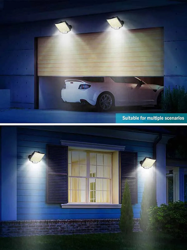 SolNova Solar Außenleuchte 106 LED | Bewegungsmelder & Fernbedienung | IP65 Wasserdicht | 3 Leuchtmodi | Trennbares Solarpanel