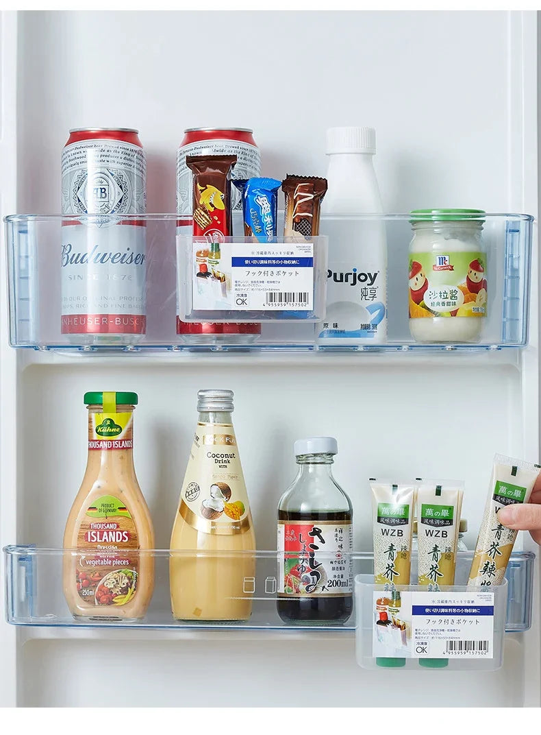 ClearHold Wandmontierte Aufbewahrungsbox | Transparent & platzsparend | Für Kühlschrank, Bad & Küche | 11 × 4 × 6,5 cm