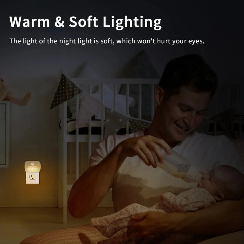 LumoSense LED Nachtlicht | Mit Bewegungs- & Lichtsensor | Dimmbar & Energieeffizient | Warmweiß & Kaltweiß