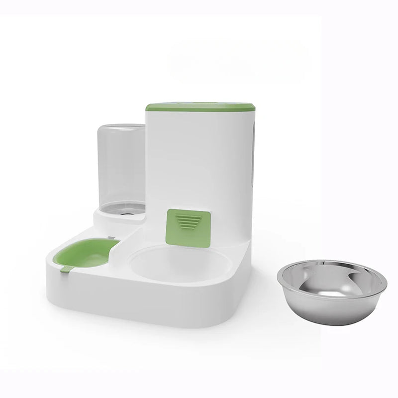 Feedipet Futter- & Wasserspender für Katzen & Hunde | Automatische Nachfüllung | 2-in-1 Napf-Set