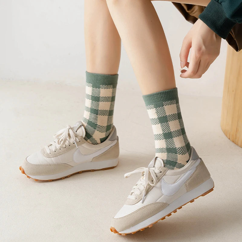 CozyBloom | 6 Paar Damen-Socken | Herbst & Winter | Süßer College-Style | Dick & Warm