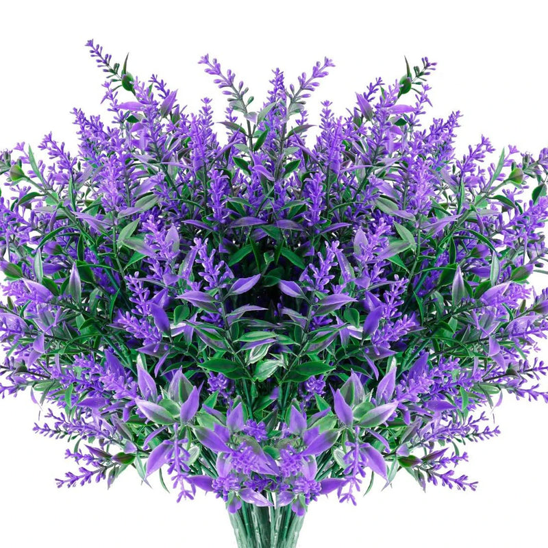 Florabell 12er Set Künstlicher Lavendel | Kunstpflanzen für Hochzeiten, Vasen, Kränze & Dekoration | Für Innen & Außen