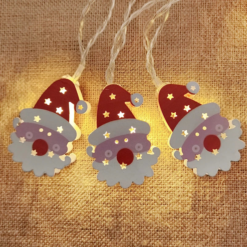 LED Weihnachtslichter FrostGlow | Acryl Schneemann & Tannenbaum | 10er Lichterkette | Festliche Deko für Weihnachten & Neujahr 2025