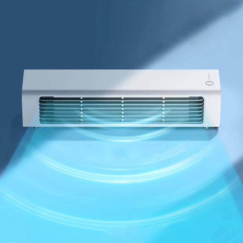 Wandventilator AeroSilence FlexFan | Blattloser USB-Ventilator mit Fernbedienung | 3 Geschwindigkeiten & Schwenkmodus | 3000 mAh Akku | Leise & modern – für Büro & Zuhause