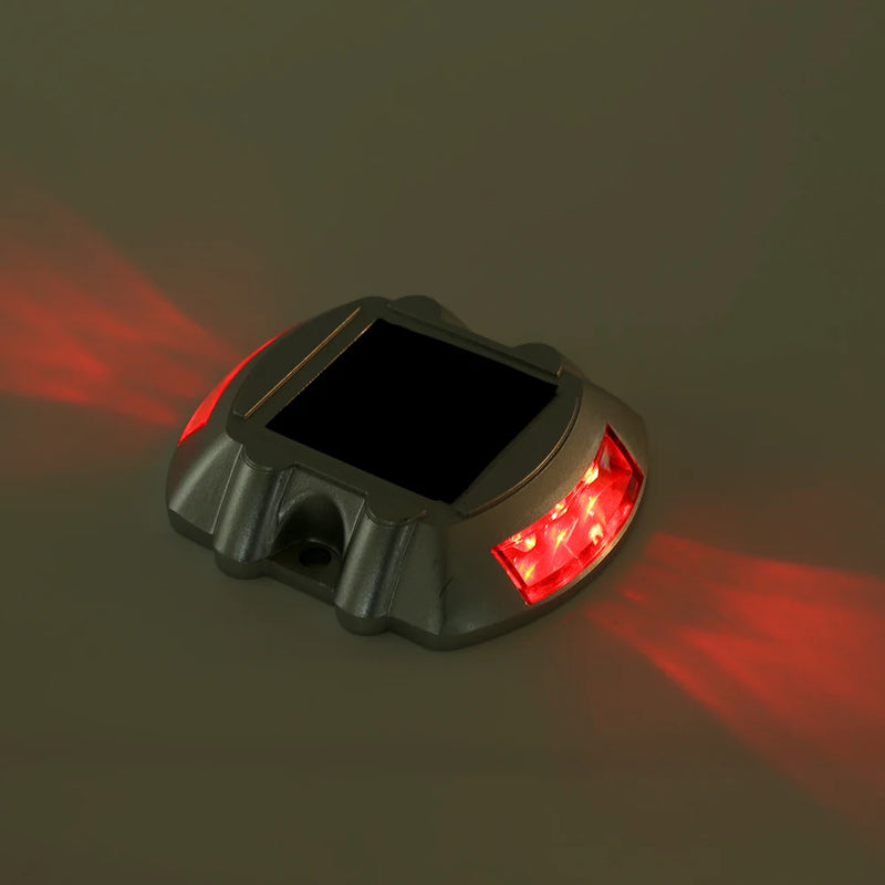 Solmira Solar LED Wegbeleuchtung aus Aluminiumguss | IP68 Wasserdicht | 6 LEDs für Einfahrt, Straße & Gartenweg