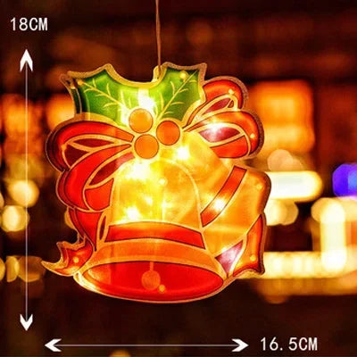 LumiFest LED Weihnachtsdeko | Schneemann & Weihnachtsmann | Leuchtende Fensterdekoration | Warmweißes Licht